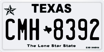 TX license plate CMH8392