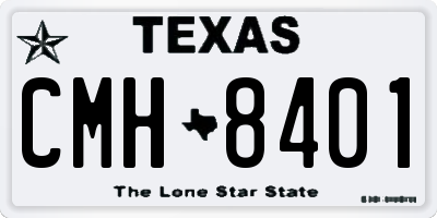 TX license plate CMH8401