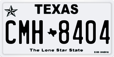 TX license plate CMH8404