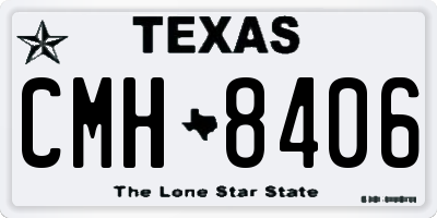 TX license plate CMH8406
