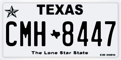 TX license plate CMH8447