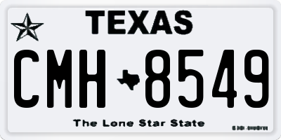 TX license plate CMH8549