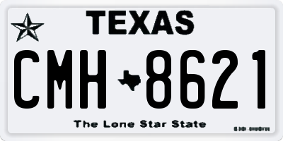 TX license plate CMH8621