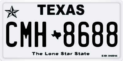 TX license plate CMH8688