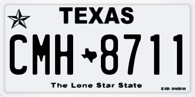 TX license plate CMH8711