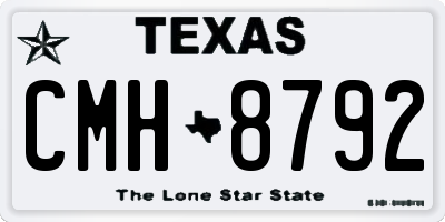 TX license plate CMH8792
