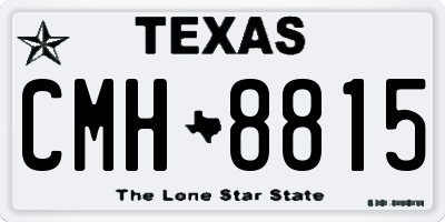TX license plate CMH8815