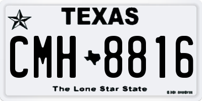TX license plate CMH8816