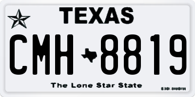 TX license plate CMH8819