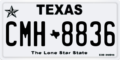 TX license plate CMH8836