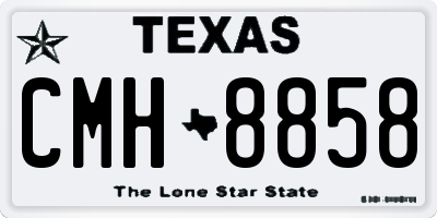 TX license plate CMH8858