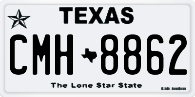 TX license plate CMH8862
