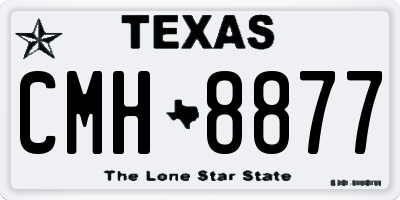 TX license plate CMH8877