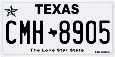 TX license plate CMH8905