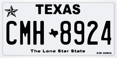 TX license plate CMH8924