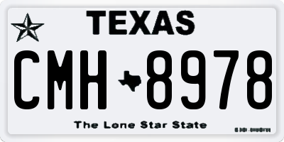 TX license plate CMH8978