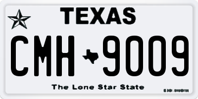 TX license plate CMH9009