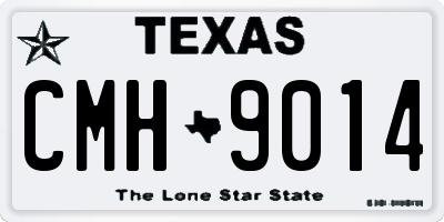 TX license plate CMH9014
