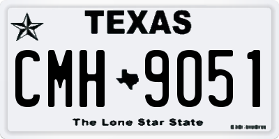 TX license plate CMH9051