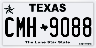 TX license plate CMH9088