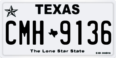 TX license plate CMH9136
