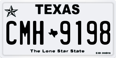 TX license plate CMH9198