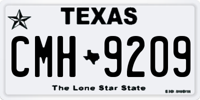TX license plate CMH9209