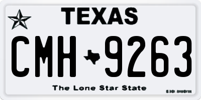 TX license plate CMH9263