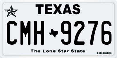 TX license plate CMH9276