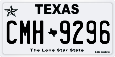 TX license plate CMH9296