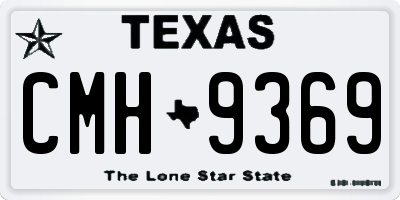 TX license plate CMH9369