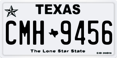 TX license plate CMH9456