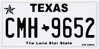 TX license plate CMH9652
