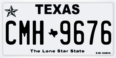 TX license plate CMH9676