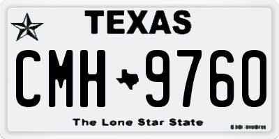 TX license plate CMH9760