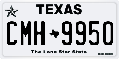 TX license plate CMH9950