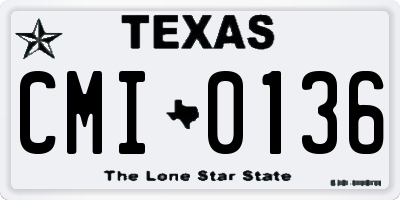 TX license plate CMI0136
