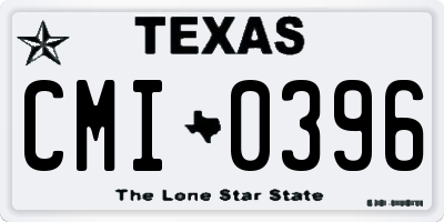 TX license plate CMI0396