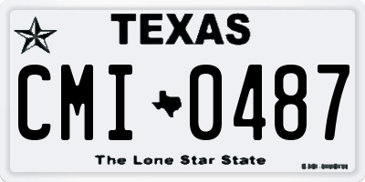 TX license plate CMI0487