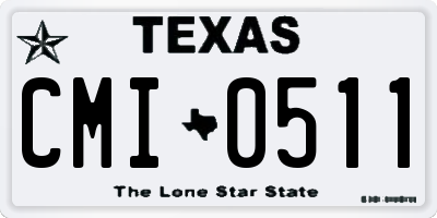 TX license plate CMI0511