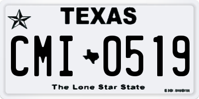 TX license plate CMI0519