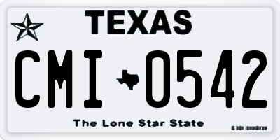 TX license plate CMI0542
