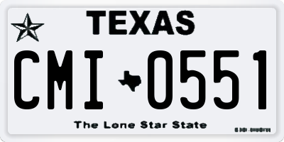 TX license plate CMI0551