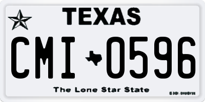 TX license plate CMI0596