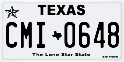 TX license plate CMI0648