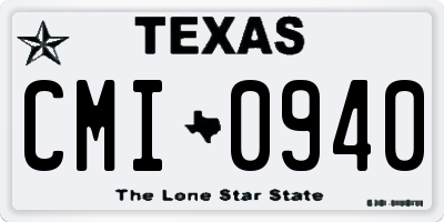 TX license plate CMI0940