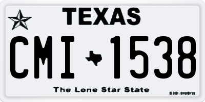 TX license plate CMI1538