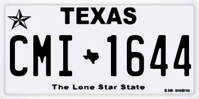 TX license plate CMI1644