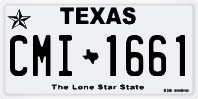 TX license plate CMI1661