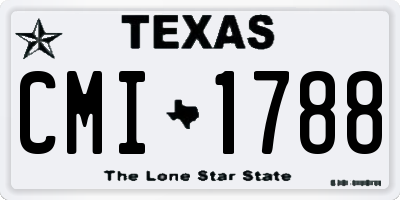 TX license plate CMI1788